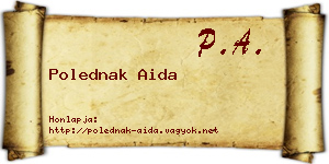 Polednak Aida névjegykártya